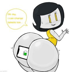 1girls 2d anal anal_insertion ass ass big_ass big_butt charging charging_device etta(mrpotato123_) female female_focus female_only mrpotato123_ object_in_ass object_insertion robot robot_girl self_upload tablet tagme thick_ass thick_butt