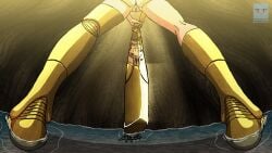 1girls 2022 2d 2d_(artwork) abs anus armored_boots artist_logo ass breasts elden_ring female holding_sword malenia_blade_of_miquella nipples nude nude_female pussy reflection standing sword tagme vagina vinimalul