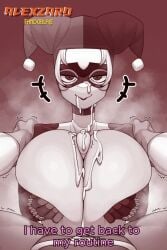 1boy 1girls age_difference alexzard angry angry_face areolae big_breasts blonde_hair breast_grab breast_sucking breasts clown clown_girl comic comic_dub comic_page cum cum_on_breasts cum_on_face dc dc_comics dialogue dick_grayson dominant dominant_female dominant_male dubbed_version ejaculation_between_breasts ekz english english_commentary english_subtitles english_text english_translation female handjob handjob_gesture harley_quinn harley_quinn_(arkham) harley_quinn_(arkham_city) harley_quinn_(arkham_knight) harley_quinn_(classic) harley_quinn_(injustice) harley_quinn_(series) huge_breasts jester_cap male mask monochrome nipple no_penetration nursing_handjob paizuri penis penis_grab penis_on_face robin_(dc) robin_(dick_grayson) seductive seductive_eyes seductive_face seductive_look seductive_pose seductive_smile sex smaller_male sound spanish spanish_commentary spanish_dialogue spanish_subtitles spanish_translation spanish_voice_acting superhero supervillain tagme talking testicles thrusting tim_drake trap trapped variant_set video virgin voice_acted voice_acting voice_actor_connection