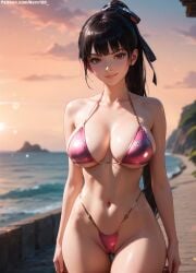 1girls 2d ai_generated areolae armpit bangs bare_arms beach big_breasts bikini bikini_bottom bikini_top black_hair blunt_bangs breasts chest curvy curvy_figure cute cute_face dark_hair detailed eve_(stellar_blade) eyelashes eyeshadow female female_only fit fit_female focus hair high_quality large_breasts legs light-skinned_female light_skin lips lipstick long_hair looking_at_viewer makeup mascara nero100 outdoors pale-skinned_female pale_skin perky_breasts ponytail posing public seductive seductive_look sidelocks stable_diffusion stellar_blade tagme thighs thin_waist