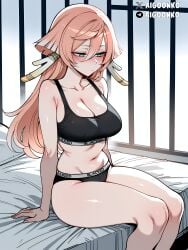 yanfei (genshin impact) from blacked by aigoonko
