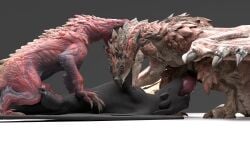 anal anal_sex bite blender_(artwork) capcom digital_media_(artwork) dragon dreamworks european_mythology fanged_wyvern fellatio feral flying_wyvern fury_(httyd) grey_background group group_sex hi_res how_to_train_your_dragon hyper knot male male/male monster_hunter mythological_creature mythological_scalie mythology night_fury odogaron oral oral_penetration penetration penile penis r4001 rath_wyvern rathalos scalie sex simple_background spitroast threesome toothless trio western_dragon white_floor
