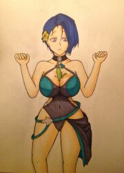 1girls :< alternate_costume averageartenjoyer between_breasts black_one-piece_swimsuit black_swimsuit blue_hair breasts cleavage female female_only fire_emblem fire_emblem:_three_houses fire_emblem_heroes flower food food_on_body food_play hair_flower ice_cream large_breasts nintend0 nintendo official_alternate_costume one-piece_swimsuit popsicle purple_eyes shamir_nevrand short_hair solo swimsuit