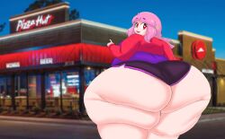 1girls 2021 ass bottom_heavy dumptruck_ass elise_(mysterydad) eyebrows_visible_through_hair female female_focus gigantic_ass gigantic_thighs hips huge_ass huge_thighs looking_at_viewer looking_back mysterydad pink_hair plump pointy_ears red_eyes redraw short_shorts shorts solo solo_female solo_focus thick_thighs thighs voluptuous whatyoudeserved wide_hips