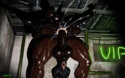 3d anal anal_sex big_balls big_breasts big_penis brutora chains cum dark-skinned_futanari dark_skin futanari ganto18 gimp_suit huge_breasts huge_cock large_balls large_breasts large_penis latex latex_suit lifted lifting muscular muscular_futanari nasty slave slave_collar slave_outfit standing standing_sex testicles_clench tongue tongue_out