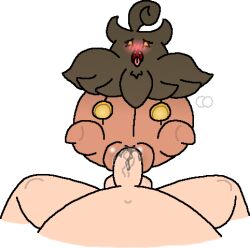 balls blush brown_fur female feral fur human male male/female male_penetrating_female nintendo penis plump_labia pokemon pokemon_(species) pokephilia puffy_maker pumpkaboo pussy sex watermark yellow_eyes