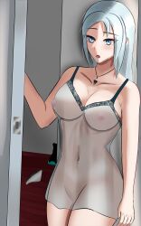 blue_eyes jett_(valorant) lingerie nightgown valorant white white_hair