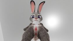 3d 3d_horsey_3d absurd_res anus disney female genitals hi_res judy_hopps lagomorph leporid low-angle_view mammal pussy rabbit solo standing zootopia