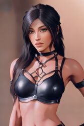 ai_generated black_hair brown_eyes celebcartoonizer lara_croft lara_croft_(ai_generated) latex latex_suit realistic realistic_version sex_slave tomb_raider