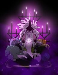 belphegor_(helluva_boss) demon immelmann sheep sleeping smoke solo