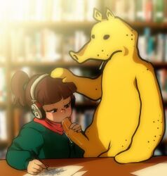 1boy 1girls anthro_penetrating bad_id crossover duo fellatio female headphones hetero jcm2 lo-fi_beats_to_relax/study_to lofi_girl lord_quas male penis quasimoto steezy