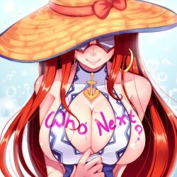 big_breasts body_writing breasts darklux female female_focus female_only large_breasts league_of_legends miss_fortune pool_party_miss_fortune pool_party_series purple-tinted_eyewear sideboob solo solo_female solo_focus sunglasses swimsuit tinted_eyewear