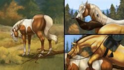 2boys anal anal_sex animal_genitalia animal_penis bodily_fluids closed_eyes comic cum cum_in_ass cum_inside dreamworks duo equid equine equine_penis erection female feral feral_on_feral feral_penetrated feral_penetrating feral_penetrating_feral forced gay genital_fluids genitals half-erect hooves horse legs_tied male male/male male_only male_penetrated male_penetrating male_penetrating_male mammal mane penetration penis rape rope spirit:_stallion_of_the_cimarron spirit_(cimarron) tagme tattoo tied_to_pole yaoi