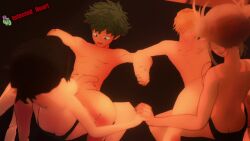 1min_video 2boys 2girls 3d anal animated balls black_hair blonde_hair boku_no_hero_academia breasts cinder_fall completely_nude crossover double_bun female foursome green_hair handholding himiko_toga holding_hands infected_heart izuku_midoriya jaune_arc male midoriya_izuku missionary_position mp4 my_hero_academia no_sound pegging penis protagonistsub_antagonistdom rwby strap-on swingers toga_himiko video