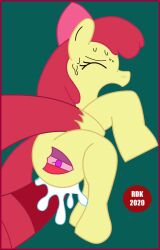 apple_bloom_(mlp) big_macintosh_(mlp) cum cutie_mark earth_pony equid equine female friendship_is_magic hasbro horse male mammal my_little_pony penis pony rdk red_body red_hair reddragonkan sex sweat tail yellow_body young