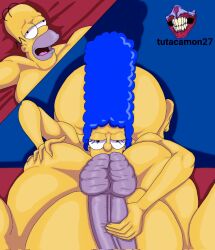 1boy 1girls ahe_gao angry ass ass_eating belly big_ass big_balls big_belly big_penis big_thighs blue_hair canon_couple crossed_eyes dilf eating_ass fat fat_ass female female_rimming grabbing_cock hand_on_ass hand_on_butt holding_penis homer_simpson horny horny_male huge_ass huge_balls huge_butt huge_cock huge_testicles huge_thighs husband_and_wife large_ass large_butt large_penis large_thighs legs_up male male_anilingus marge_simpson milf on_knees overweight overweight_male panels pleasure_face rimming rimming_male stomach the_simpsons thick_ass thick_thighs thighs tutacamon27 yellow_body yellow_skin