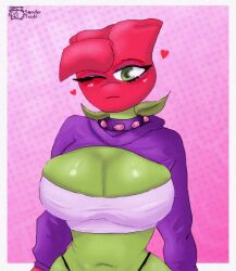 1girls anthro anthrofied ass breasts breasts female flora_fauna plant plant_girl plant_humanoid plantie plants_vs._zombies plants_vs_zombies popcap_games pussy rose_(pvz)