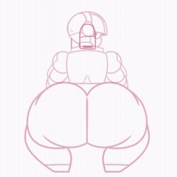 animated ass big_ass bubble_butt dorahden female huge_ass mya_(dorahden) sketch thick_thighs twerking wide_hips