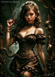 1girls actress ai_generated big_breasts celebrity cleavage corset detailed female female_only high_quality hourglass_figure hyperrealistic jenna_ortega leak leaked logart maid maid_outfit real_person seductive sensitive solo stable_diffusion steampunk tentacle the_addams_family wednesday_addams