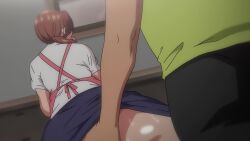 1boy 1boy1girl 1girls age_difference animated apron ass ass_focus ass_grab big_ass big_butt braid braided_hair brown_hair censored censored_pussy cheating cheating_wife female fingering fingering_pussy fingers from_behind from_behind_position functionally_nude grabbing grabbing_from_behind hand_on_ass hand_on_butt high_resolution highres huge_ass huge_butt indoors japanese_language legs legs_together light-skinned_female light_skin male milf moaning mosaic_censoring mp4 netorare no_panties no_underwear ntr older_female pale-skinned_female pale_skin partially_clothed pubic_hair pussy pussy_juice pussy_juice_drip pussy_juice_trail skirt skirt_up sound sweat sweatdrop sweating sweaty_body tagme thick_ass thick_thighs thighs tsuma_ni_damatte_sokubai-kai_ni_iku_ja_nakatta vagina video voice_acted wet wet_pussy younger_male yumiko_kimura