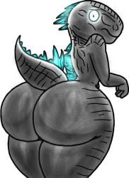 1girls artist_request ass big_butt fanart female godzilla_(series) kaiju shimo_(kaiju)