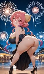 ai_generated breasts cute_face female high_heels huge_breasts ilulu_(dragon_maid) miss_kobayashi's_dragon_maid twerk twerking
