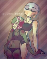 2girls _oho_boho belarus_(countryhumans) blush bra caressing_head closed_eyes countryhumans countryhumans_girl face_on_breast female_only green_body green_skin incest lingerie lingerie_only simple_background sisters tagme ukraine_(countryhumans) underwear watermark yellow_body yellow_skin yuri