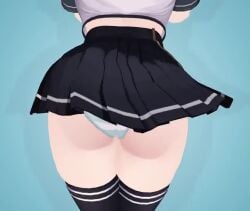 1girls 3d animated ass ass_focus ass_shake ass_shaking big_ass clothed clothing dance female female_only hip_sway hips indie_virtual_youtuber leggings legwear light-skinned_female light_skin panties short_skirt skirt solo striped_panties tagme thighhighs thighs underwear veibae video virtual_youtuber vtuber