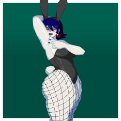 1girls armpit_fetish armpits big_ass black_lipstick bunnysuit cave_story fat_ass fishnets lipstick misery_(cave_story) pale-skinned_female royalmilk20 solo_female thick_ass thick_thighs witch