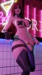 3d artist_request big_breasts club cock_ring cross_pasties futa_only futanari huge_cock katarina_du_couteau league_of_legends money monsterdongsart pasties penis penis_bulge penis_to_the_knees solo source_request tagme