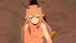 1boy 1girls 3d antlers ass cassafrass deer_girl dick freckles freckles_on_arms freckles_on_face freckles_on_shoulders furry handjob in_the_woods indie_virtual_youtuber koikatsu naked outside renhentai smug_face tail tattoo virtual_youtuber vtuber