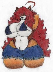 anthro big_breasts breasts female fox furry huge_breasts lesbian maple_(mexifurfoof) mexifurfoof thick_thighs wide_hips