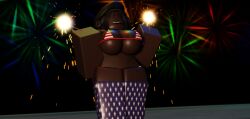 3d 4th_of_july american_flag_bikini cometrr34 dark-skinned_female echorr34 roblox roblox_avatar robloxian robloxian_mia_khalifa self_upload source_request sparkler tagme