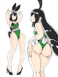 1girls ass ass_focus bunny_ears bunny_girl bunnysuit clothed clothed_female female froppy high_heels hourglass_figure legs leotard my_hero_academia toshinoshin00 tsuyu_asui wide_hips