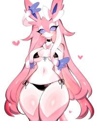 1girls 2023 2d 2d_(artwork) animal_ears animal_humanoid anthro anthro_only ass belly belly_button big_ass big_butt bikini black_bikini blue_eyes blush blushing_at_viewer bowtie breasts choker color fairy fanart full_color game_freak hair_between_eyes heart heart-shaped_pupils large_areolae large_ass long_hair looking_at_viewer multicolored_body multicolored_fur nintendo pink_fur pink_hair pokémon pokémon_(species) pokemon pokemon_(species) pokemon_xy pokephilia small_breasts sylveon thick_thighs thighs usa37107692 very_long_hair video_game_franchise video_games voluptuous voluptuous_female white_fur