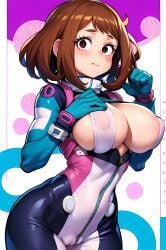 1girls ai_generated bodysuit my_hero_academia nai_diffusion ochako_uraraka ochako_uraraka_(hero_outfit) tagme uraraka_ochako uraraka_ochako_(hero_outfit)