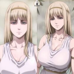 1milf ai_generated ancient ancient_greek_clothes attack_on_titan big_boobs big_breasts blonde_female greco-roman_clothes greek_clothes milf royal royalty shingeki_no_kyojin tagme ymir_fritz