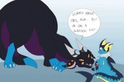 animated dragon furry_only pippuri pokemon tagme vaporeon vore