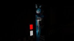 1girls anthro blender completely_nude_female five_nights_at_freddy's fnaf poltocoj smiling solo toy_bonnie_(fnaf)