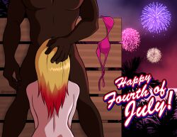 4th_of_july blonde blonde_female blonde_hair blowjob bold-n-brash dark-skinned_male dark_skin female female_focus female_only female_penetrated firework fireworks light-skinned_female nude nude_female nude_male oral oral_sex partial_male sk8r_girl_(bold-n-brash)