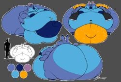 1boy 4_arms alien alien_boy anthro areolae balls belly belly_on_ground belly_overhang belly_piercing blue_fur breasts bulge color_palette disney disney_channel earrings erect_penis erection experiment_(lilo_and_stitch) fat furry height_chart height_difference hips hyper hyper_ass hyper_balls hyper_belly hyper_bulge hyper_penis hyper_testicles ill-fitting_clothes ill_fitting_clothing large_ass large_balls large_belly large_breasts large_bulge large_penis large_testicles lilo_and_stitch male male_focus male_only moobs multi_arm multi_limb multiple_views nipples nude nude_male obese obese_male overweight_female overweight_male penis reference_sheet shorts shortstack snozzy stitch stomach testicles thick_thighs thighs vest wide_hips