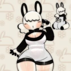 5hitzzzu anthro ass big_breasts blush blushing boombita breasts bunny_ears bunny_girl cleavage closed_eyes clothed curvaceous curvy curvy_female curvy_figure cute funcu funculicious hips hips_wider_than_shoulders hourglass_figure meatcuteshii open_mouth pinkbobatoo rabbit shiny_skin skiddioop stereodaddy tagme tagme_(character) tail thick_thighs thighs tufted_tail voluptuous voluptuous_female white_body white_fur wide_hips