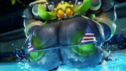 <3 1girls 2023 3d adorable american_flag_bikini areola armor barely_contained big_breasts blizzard_entertainment bouncing_breasts breasts cleavage clothed clothing cute_face digital_media_(artwork) female female_only glowing_eyes green_nipples horn huge_breasts hyper hyper_breasts machine massive_breasts metal montgomery_glands navel nipples omnic orisa overwatch robot robot_girl shaking_breasts skindentation snips456 snips456fur solo solo_female taur unusual_pupils wet wet_breasts yellow_eyes