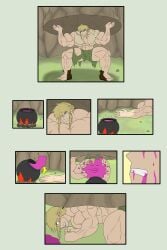 1male blonde_hair comic dosu-kunn link muscle_growth muscular_male tagme the_legend_of_zelda