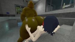 1boy 1futa 3d anal anal_sex animated big_ass cowgirl_position crossover eastern_and_western_character futa_on_male futanari garry's_mod green_body hands_on_ass huge_ass kill_la_kill light-skinned_futanari light_skin male matoi_ryuuko mp4 no_sound penis_in_ass reverse_cowgirl_position shrek shrek_(series) tagme thick_ass thick_thighs video water