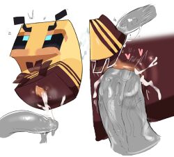 anus arthropod bee bee_(minecraft) bestiality bodily_fluids cum cum_in_pussy cum_inside disembodied_penis duo female feral genital_fluids genitals heart hymenopteran insectophilia insects leaking_cum male male/female man0. microsoft minecraft mojang penetration penis pussy simple_background third-party_edit uncensored vaginal_penetration xbox_game_studios