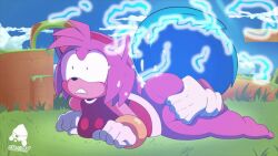 amy_rose animated ass_grab barefoot big_breasts bottomless breasts electricity green_eyes headband pink_hair rimming rough_sex scrabble007 sonic_(series) sonic_the_hedgehog thick_thighs wide_hips