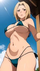 1girls ai_generated big_breasts bikini blonde_hair blonde_hair_female brown_eyes female female_focus huge_breasts jarentr large_breasts mature mature_female micro_bikini midriff milf nai_diffusion naruto naruto_(series) naruto_shippuden plump sagging_breasts skimpy skimpy_bikini small_bikini stable_diffusion top_heavy top_heavy_breasts tsunade voluptuous