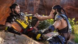 2boys 3d abs balls bara beard biceps big_balls big_penis erection facial_hair feet gay hairy hanzo_hasashi hi_res highres kuai_liang male male/male male_focus male_only mortal_kombat mortal_kombat_11 moustache muscular muscular_male penis scorpion_(mortal_kombat) solo solo_male sub-zero vein veiny_penis