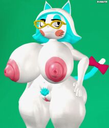 3d 3d_(artwork) big_breasts female female_only karen_(smg4) naked nude pubic_hair relliksb smg4